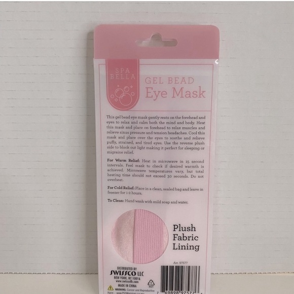 2/$20 Spa Bella Gel Bead Eye Mask – Hot & Cold Relief for Puffy, Tired Eyes - Picture 2 of 2